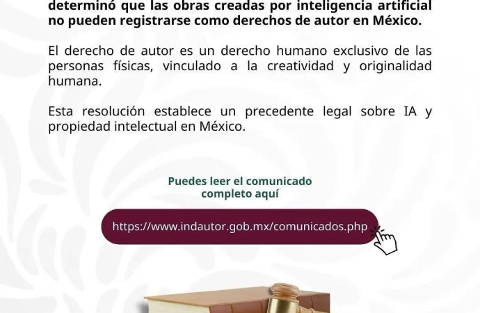 La Suprema Corte define la autoría: solo personas físicas pueden registrar obras