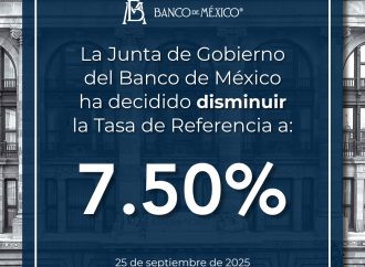 Banco de México reduce la tasa de interés interbancaria a 7.50%