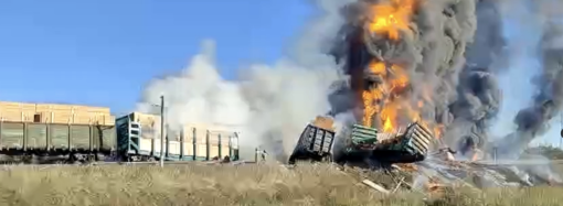 Descarrilamiento de tren de carga causa incendio en Smolensk, Rusia