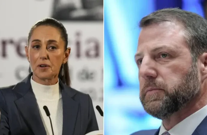 Sheinbaum y senador estadounidense Markwayne Mullin sostienen reunión en Palacio Nacional