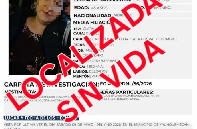 Localizan sin vida a conductora de plataforma tras 11 días de búsqueda en Tlaxcala