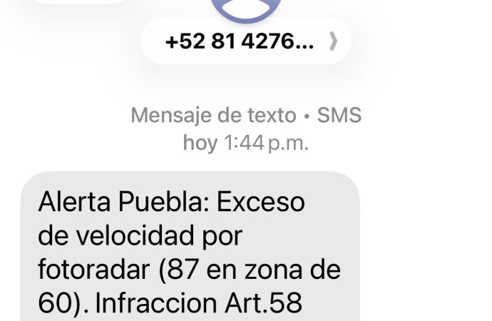 Alerta por nuevo fraude de “fotomultas” en Puebla