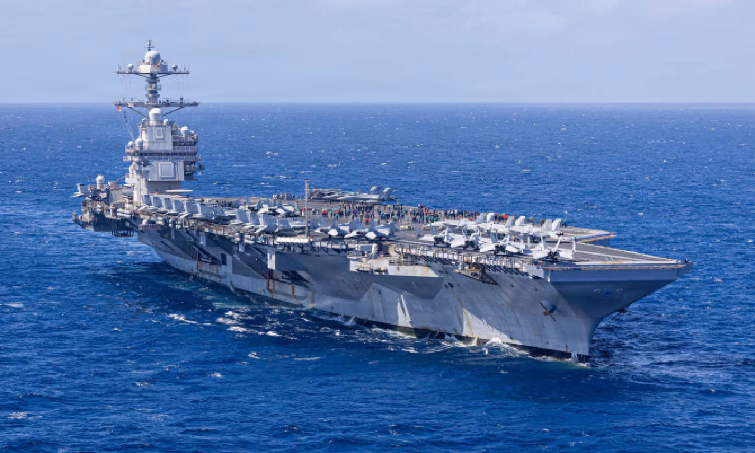El portaaviones Gerald R. Ford regresa a Estados Unidos tras su despliegue más largo desde la Guerra de Vietnam
