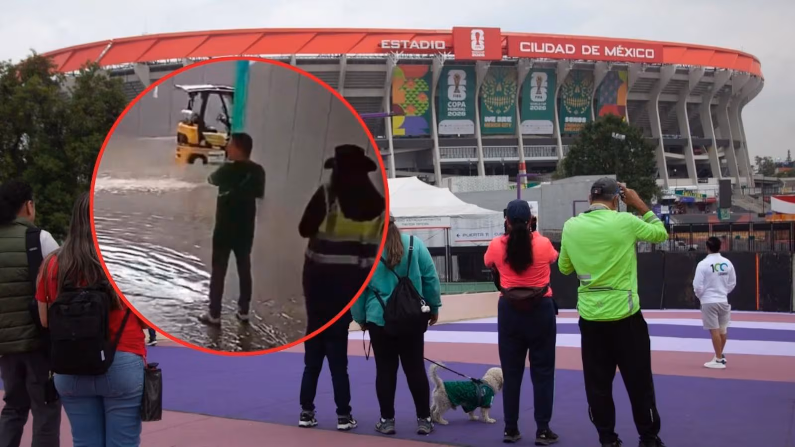 Inundación en el Estadio Ciudad de México a dos días de la inauguración del Mundial 2026
