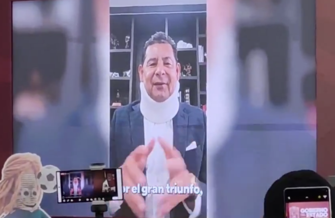 Gobierno de Puebla aclara uso de collarín por parte del gobernador Armenta