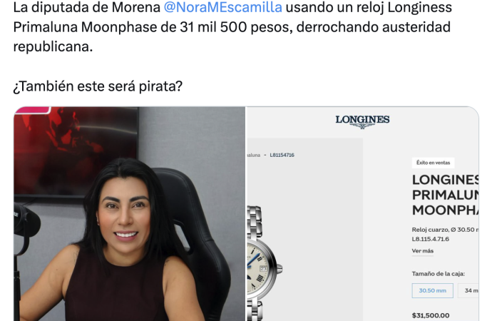 Diputada de Morena en Puebla enfrenta cuestionamientos por reloj de lujo y declaración patrimonial