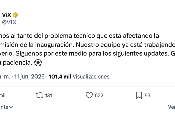 VIX presenta fallas durante la inauguración del Mundial 2026; usuarios reportan problemas para acceder