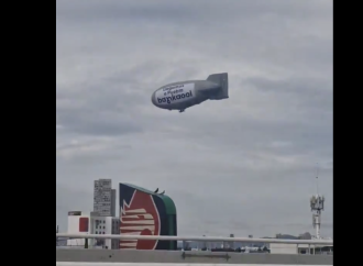 Zeppelín de Bankaool destaca en Puebla durante apertura de oficinas en Triángulo Las Ánimas