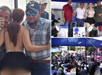 Festejo del Día del Padre en Llera de Caneles genera polémica por participación de influencer semidesnuda