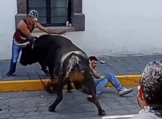 Dos albañiles resultan heridos durante Festival Pamplona en Amaxac de Guerrero, Tlaxcala
