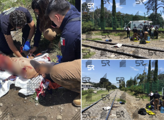 Víctima arrollada por tren en Amalucan sobrevive con amputaciones y lesiones graves