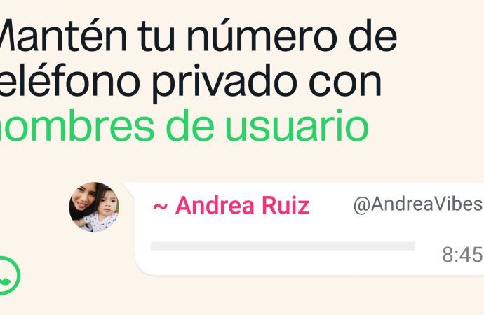 WhatsApp lanza nombres de usuario para proteger la privacidad telefónica