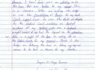 El Chapo Guzmán solicita a la corte de EU su deportación a México para recuperar su libertad