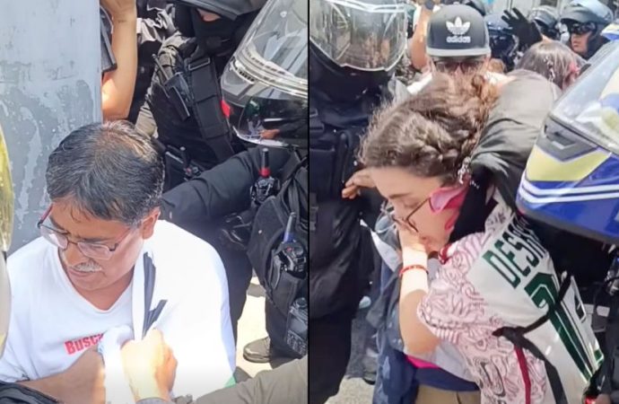 Madres buscadoras bloquean Calzada de Tlalpan y denuncian represión policial