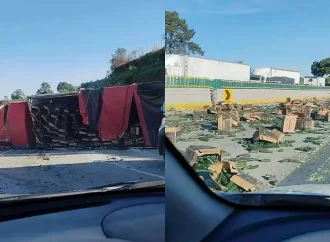 Revelan video del choque múltiple que paralizó la autopista México-Puebla el lunes 15 de junio de 2026
