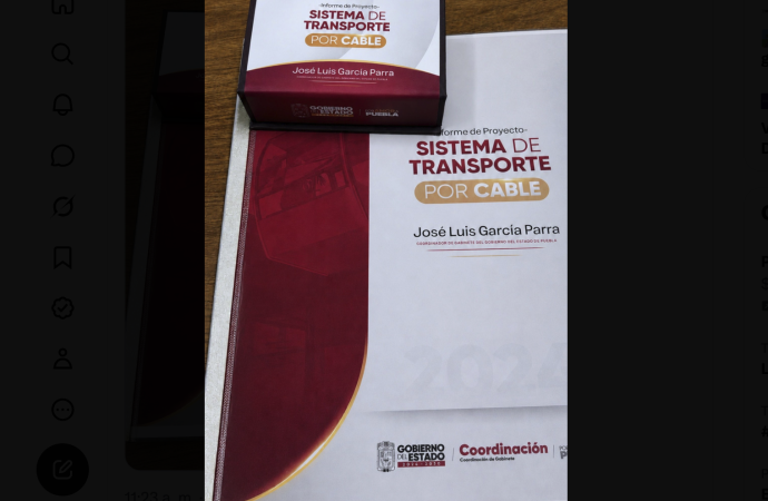 Gobierno de Puebla entrega informe sobre avance del Cablebús al Congreso estatal