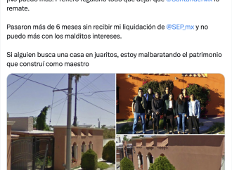 Marx Arriaga anuncia venta de su casa por falta de liquidación tras salida de la SEP