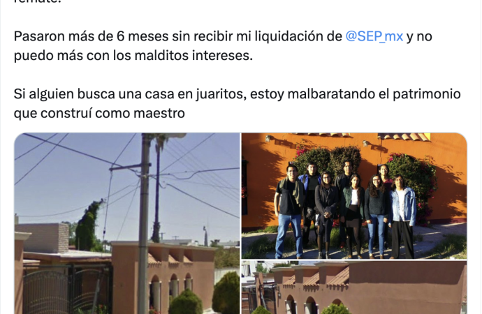 Marx Arriaga anuncia venta de su casa por falta de liquidación tras salida de la SEP