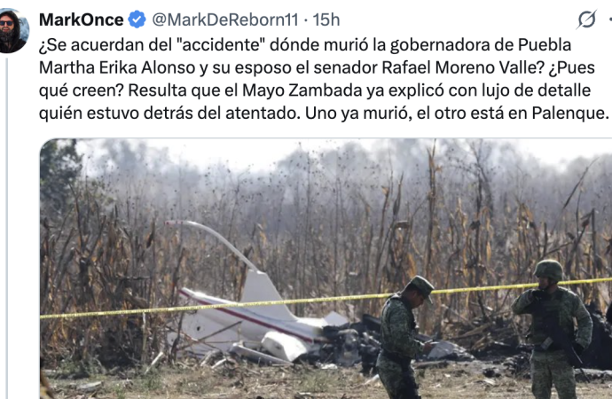 Reviven teorías sin sustento sobre la muerte de Martha Erika Alonso y Rafael Moreno Valle