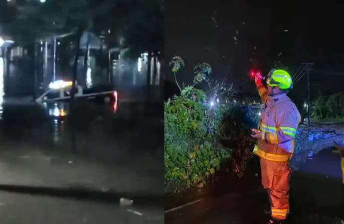 Patrulla arrastrada por el río Atoyac en Ocoyucan deja un policía desaparecido