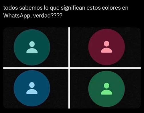 Los colores de los contactos en WhatsApp no indican bloqueos ni relaciones personales
